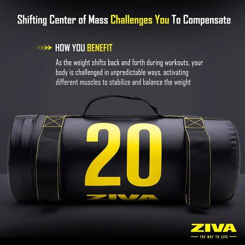 ZIVA Power Sandbag – Pre-Weighted Training Bag with Multiple Handles for Full-Body Strength & Conditioning – Heavy-Duty, No-Fill Needed (10–50 lb) in Saudi Arabia