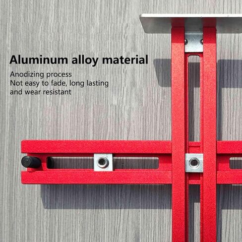 Buachois Cabinet Hardware Jig، أداة قالب خزانة قابلة للتعديل للمقابض والمقابض والسحب، دليل حفر محدد موقع الثقب، دليل حفر دقيق لأعمال النجارة لتثبيت خزانة الأدراج in Saudi Arabia