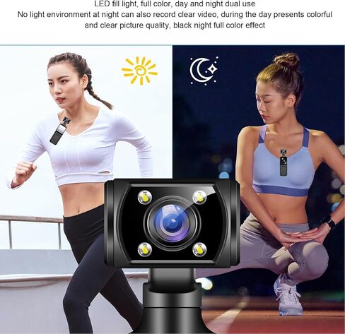 4K WiFi Action Camera with 180° Rotating Lens and LED Light, 40MP Ultra HD, 135° Wide Angle, APP Control Water Proof Handheld Camera for Outdoor Sports, 1000mAh Long Battery in Kuwait