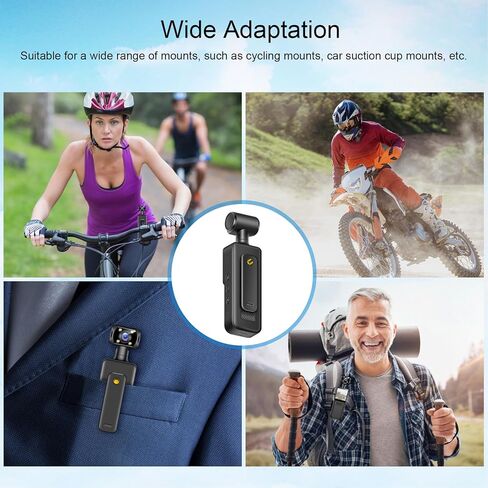 4K WiFi Action Camera with 180° Rotating Lens and LED Light, 40MP Ultra HD, 135° Wide Angle, APP Control Water Proof Handheld Camera for Outdoor Sports, 1000mAh Long Battery in Kuwait