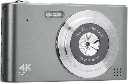 ASHATA 48MP 4K Digital Camera, Retro CCD Camera Digital SLR Camera for Photography, 16x Zoom, 2.4 Screen, Built in Flash, Autofocus, Vlogging Video Cameras for Travel (Green) in Saudi Arabia