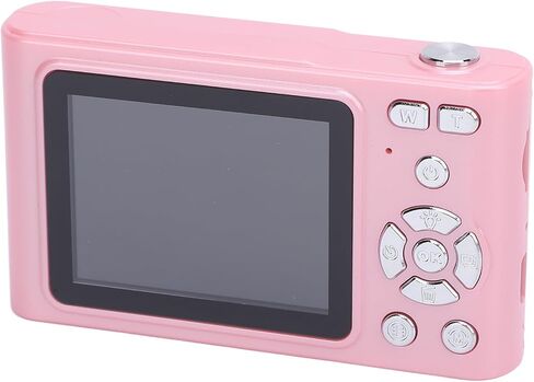 ASHATA 48MP 4K Digital Camera, Retro CCD Camera Digital SLR Camera for Photography, 16x Zoom, 2.4 Screen, Built in Flash, Autofocus, Vlogging Video Cameras for Travel (Pink) in Saudi Arabia