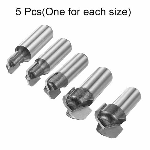 HARFINGTON 5Pcs Bowl and Tray Bit Set Cutting Diameter 1/2" Shank Radius Carbide Tipped Carving CNC Router Bits for Woodworking Milling in Saudi Arabia