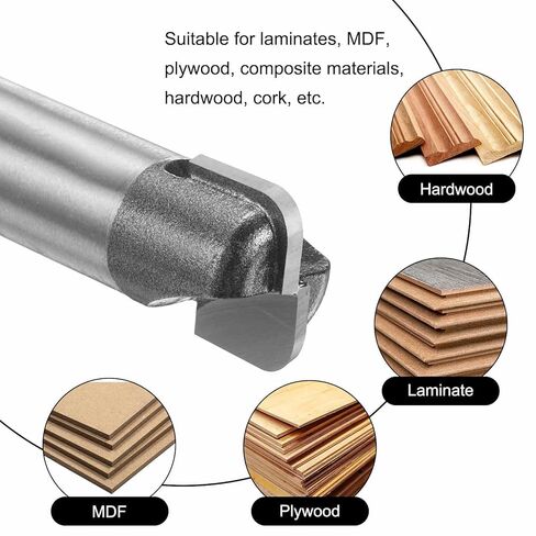 HARFINGTON 5Pcs Bowl and Tray Bit Set Cutting Diameter 1/2" Shank Radius Carbide Tipped Carving CNC Router Bits for Woodworking Milling in Saudi Arabia