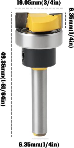 جهاز توجيه eMagTech 1/4 عرقوب مستقيم لتشذيب الحز 19.05x6.35x49.35mm in Saudi Arabia