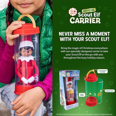 The Elf on the Shelf Scout Elf Carrier The Official Carrier from The North Pole for Scout Elf Family Adventures - Includes 2 Message Tags in Kuwait