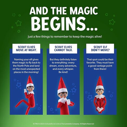 The Elf on the Shelf Scout Elf Carrier The Official Carrier from The North Pole for Scout Elf Family Adventures - Includes 2 Message Tags in Kuwait