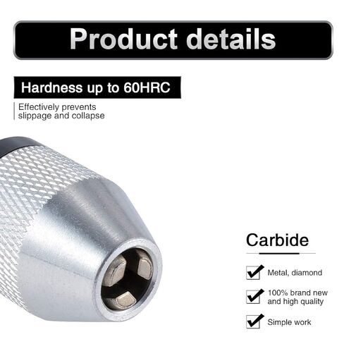 0.3-6.5mm Keyless Drill Chuck Conversion Tool Adapter, Mini 3-Jaw Drill Chuck Quick Change Converter Screwdriver Driver Adapter with 1/4'' Hex Shank for Micro-Production or Medical Industry in Saudi Arabia