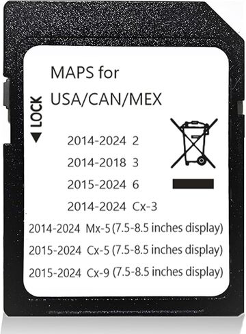 أحدث بطاقة SD SD تمت ترقيتها لبطاقة MAZDA KMV666EZ1B GPS SD | لعام 2024 Mazda 3/Cx30 ، 2024-2025 Cx5 ، 2023-2025 Cx90 | الولايات المتحدة الأمريكية/CAN/MEX خرائط in Kuwait
