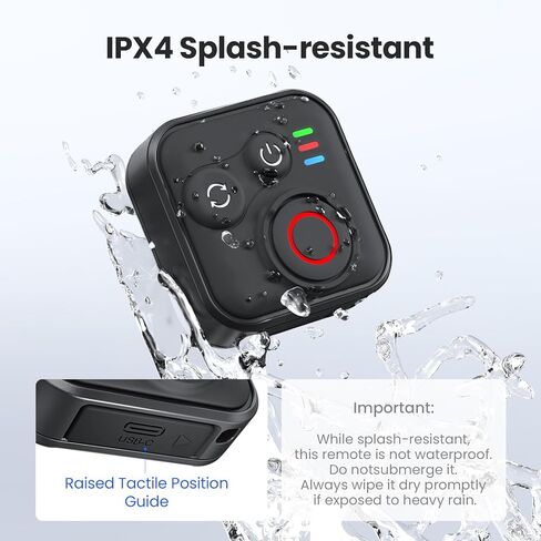 Remote Control for DJI OSM0 360 /Action 6/5 Pro /4 Camera Smart Remote Controller with Wrist Strap and Cable (Black,1 pcs) in Saudi Arabia