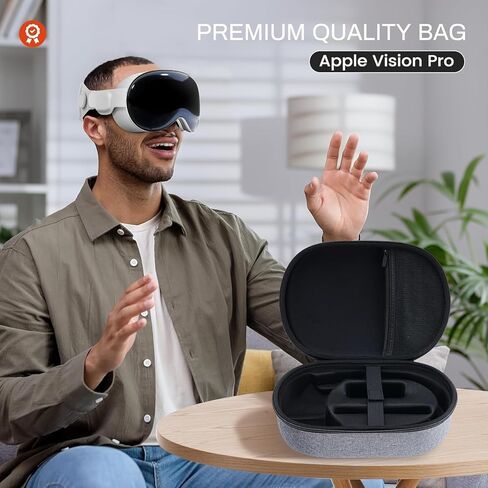 حقيبة حمل لجهاز Apple Vision Pro، حافظة Hard Vision Pro مقاومة للماء للسفر وحقيبة تخزين محمولة لسماعات Vision Pro VR وملحقاتها in Kuwait