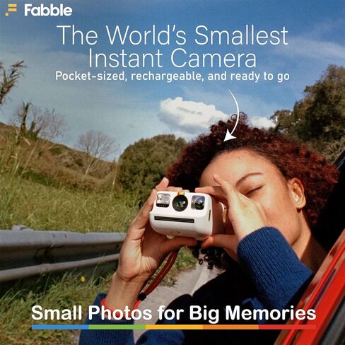 مجموعة كاميرا Polaroid Go Generation 2 الفورية (أبيض) مع 48 لقطة فيلم فورية، وحافظة صلبة متينة، وقطعة قماش ناعمة للتنظيف من الألياف الدقيقة، وكابل شحن USB-C متضمن in Saudi Arabia