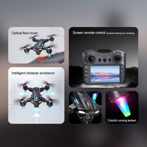 Drone with Screen Controller for Kids & Beginners, Easy to Fly Toy Drone with Camera, Altitude Hold, One Key Takeoff, Foldable RC Drone Gift for Boys Girls in Saudi Arabia