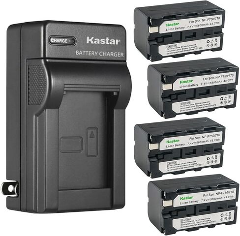 Kastar 1 حزمة بطارية وشاحن حائط تيار متردد بديل لسوني CCD-TRV92 CCD-TRV93 CCD-TRV930 CCD-TRV94 CCD-TRV940 CCD-TRV95 CCD-TRV97 CCD-TRV98 CCD-TRV99 DSC-D770 CRX10U CVX-V18NS CVX-V18NSP in Kuwait