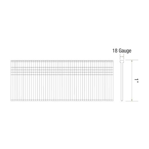 Grip-Rite Prime Guard GRF181 18-Gauge Galvanized Brad Nails 1-inch (5,000 per Pack), Steel, Flat, Others in Saudi Arabia