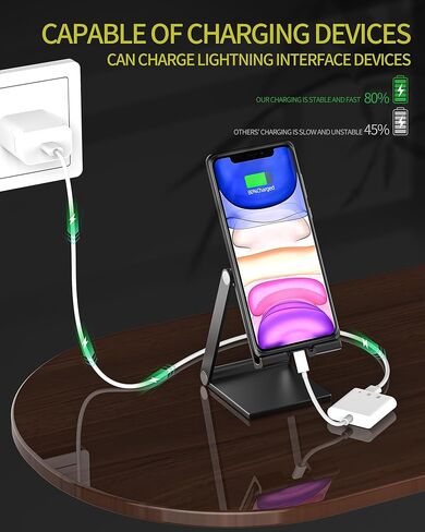 قارئ بطاقات Lightning SD Micro SD (3 في 1) محول منفذ شحن لهاتف iPhone 14 13 12 11 لجهاز iPad محول محرك فلاش خارجي لكاميرا Apple MFI الرقمية المعتمدة وملحقات تخزين الصور بذاكرة TF in Kuwait