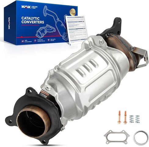 KAX 1PC Stainless Steel Catalytic Converter O2 Port Fit for Wrangler 2004 2005 2006 4.0L，Front High Flow Catalytic Converter OE 645174 in Saudi Arabia