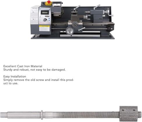 برغي تغذية المخرطة M10x1.0، برغي منزلق متقاطع للمخرطة الصغيرة 7x10 0618 CJ18 CJ0618A 7x12 7x14 0618-3B، مصنوع من الحديد الزهر، بديل متعدد الاستخدامات بخيط اليد اليسرى in Saudi Arabia