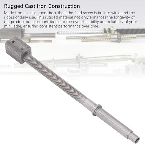 برغي تغذية المخرطة M10x1.0، برغي منزلق متقاطع للمخرطة الصغيرة 7x10 0618 CJ18 CJ0618A 7x12 7x14 0618-3B، مصنوع من الحديد الزهر، بديل متعدد الاستخدامات بخيط اليد اليسرى in Saudi Arabia