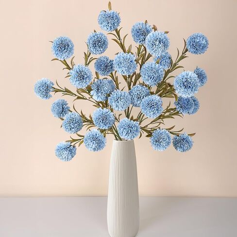Faux Kiku Flower with 30 Heads Artificial Flowers for Indoors, Realistic Fake Flowers for Vase, Faux Mums Long Silk Stem Flowers for Home Decor 6 Stems Bulk Chrysanthemum Floral (Pink) in Saudi Arabia