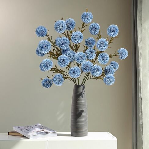 Faux Kiku Flower with 30 Heads Artificial Flowers for Indoors, Realistic Fake Flowers for Vase, Faux Mums Long Silk Stem Flowers for Home Decor 6 Stems Bulk Chrysanthemum Floral (Pink) in Saudi Arabia