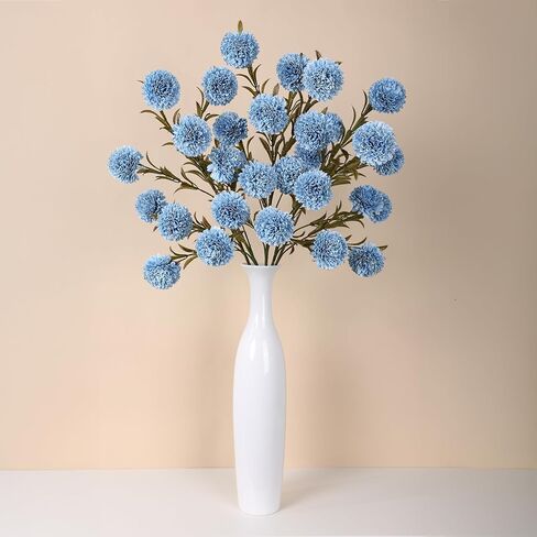 Faux Kiku Flower with 30 Heads Artificial Flowers for Indoors, Realistic Fake Flowers for Vase, Faux Mums Long Silk Stem Flowers for Home Decor 6 Stems Bulk Chrysanthemum Floral (Pink) in Saudi Arabia