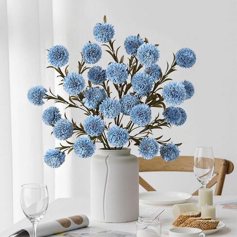 Faux Kiku Flower with 30 Heads Artificial Flowers for Indoors, Realistic Fake Flowers for Vase, Faux Mums Long Silk Stem Flowers for Home Decor 6 Stems Bulk Chrysanthemum Floral (Pink) in Saudi Arabia