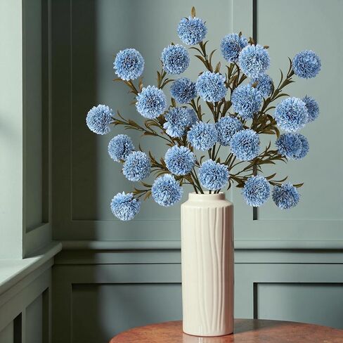 Faux Kiku Flower with 30 Heads Artificial Flowers for Indoors, Realistic Fake Flowers for Vase, Faux Mums Long Silk Stem Flowers for Home Decor 6 Stems Bulk Chrysanthemum Floral (Pink) in Saudi Arabia