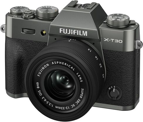 كاميرا FUJIFILM X-T30 III بدون مرآة مع عدسة 13-33 مم f/3.5-6.3 (فضي فحمي) مع ميكروفون مثبت على الكاميرا VideoMicro Ultracompact + بطاقة ذاكرة 64 جيجابايت + مجموعة تنظيف + المزيد in Saudi Arabia