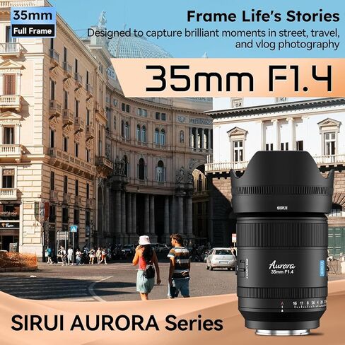 SIRUI 35 مم Aurora F1.4 عدسة تركيز تلقائي كاملة الإطار، عدسة أساسية واسعة الزاوية لكاميرات L Mount، in Saudi Arabia