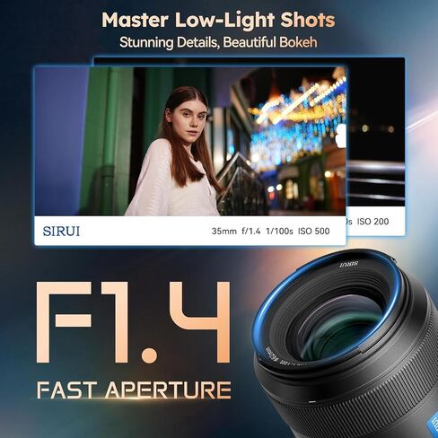 SIRUI 35 مم Aurora F1.4 عدسة تركيز تلقائي كاملة الإطار، عدسة أساسية واسعة الزاوية لكاميرات L Mount، in Saudi Arabia
