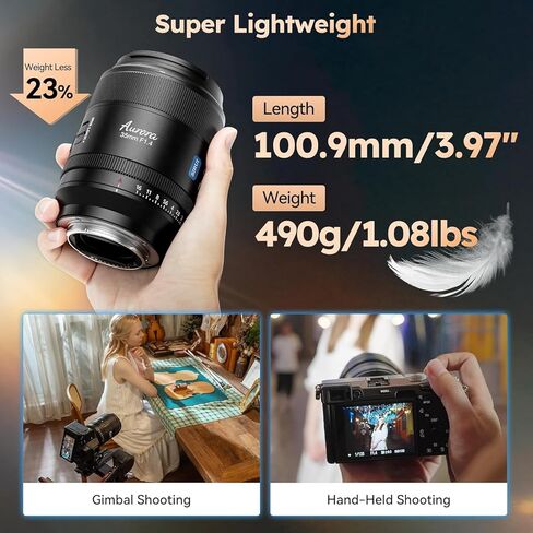 SIRUI 35 مم Aurora F1.4 عدسة تركيز تلقائي كاملة الإطار، عدسة أساسية واسعة الزاوية لكاميرات L Mount، in Saudi Arabia
