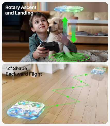 طائرة بدون طيار SYMA للأطفال مع أضواء LED - طائرة بدون طيار داخلية X880 مع تثبيت الارتفاع، طائرة رباعية المروحية سهلة الطيران مع حماية كاملة، 360 درجة تقلب RC هليكوبتر UFO هدية للبالغين المبتدئين in Kuwait