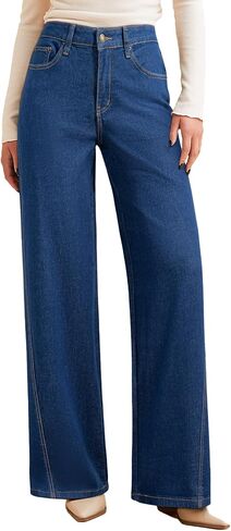 Sidefeel Women's Baggy Wide Leg Jeans High Waisted Straight Leg 2025 Fall Outfits Denim Pants in Saudi Arabia