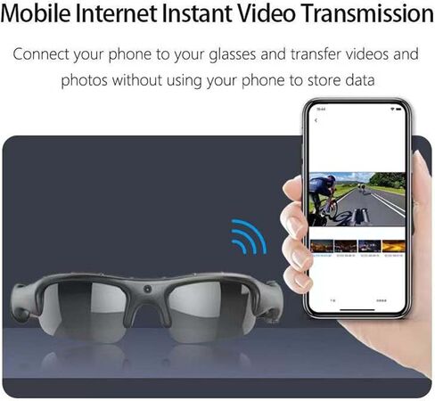 نظارات شمسية للكاميرا، تسجيل فيديو عالي الدقة بتقنية WiFi وعدسة مستقطبة، نظارات ذكية لكاميرا الحركة، للمغامرات الرياضية في الهواء الطلق in Kuwait
