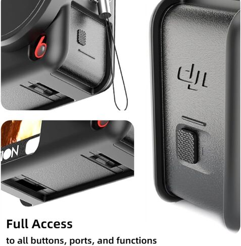حافظة واقية من السيليكون لـ DJI Osmo Action 6، غطاء حماية من السيليكون مقاوم للغبار والخدش ومضاد للسقوط لـ DJI Osmo Action 6، تأتي مع حزام لليد، وغطاء لعدسة الكاميرا in Saudi Arabia
