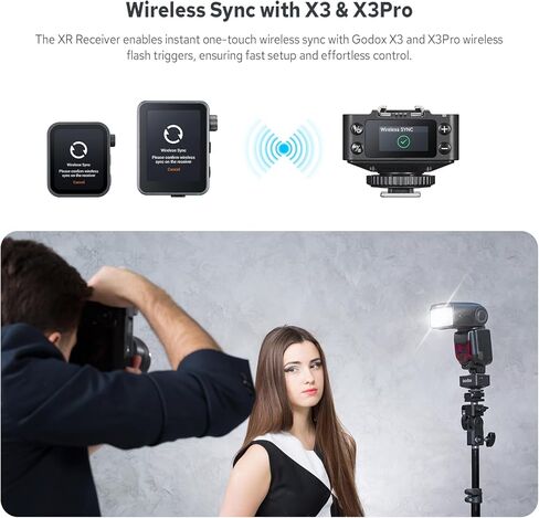 جهاز استقبال فلاش لاسلكي Godox XR TTL لكاميرا Canon Nikon، ترقية Godox X1R، مزامنة الزناد عن بعد 2.4G HSS مع X3/X3Pro، بطارية مدمجة، إطلاق مصراع لاسلكي 32 قناة، واجهة متعددة Hotshoe in Saudi Arabia