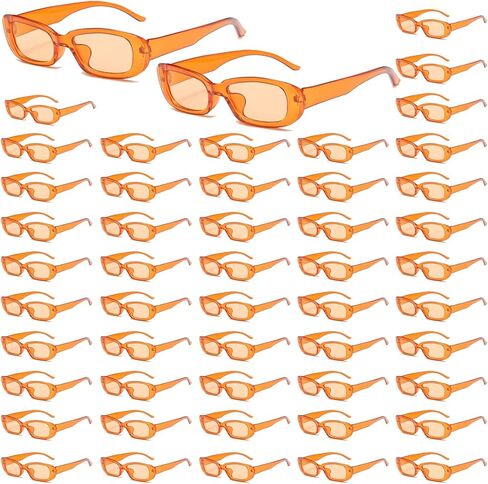YQVIE Bulk Small Rectangle Sunglasses for Women Men Retro Trendy Square Party Glasses 50/100 Pack in Kuwait