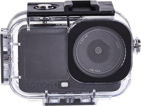 حافظة كاميرا كمبيوتر مضادة للماء بطول 60 مترًا لـ DJI Osmo Action 6، غلاف غوص واقٍ شفاف مع واجهة مغناطيسية سريعة التحرير، حذاء بارد وفتحة ملولبة 1/4 بوصة، ضوء تعبئة وميكروفون وعصا سيلفي in Kuwait