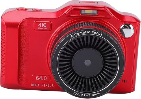 64MP Camera, 4K Video 18X Digital Zoom WiFi Connectivity 2.8 Inch Display with 1200mAh Battery, for DSLR Content Creators and Vloggers (Red) in Saudi Arabia