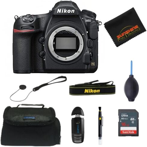هيكل كاميرا Nikon D850 FX-Format SLR الرقمية (متجدد) (هيكل الكاميرا + حزمة الملحقات الأساسية Sunshine) in Saudi Arabia