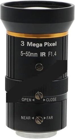 Microscopes Lens CCTV Security Camera 5-50mm Lens 3MP 1/2.7" F1.4 Manual Iris CS Mount Lens for Outdoor Surveillance Live Broadcast Camera Lens Microscope Eyepieces for Optical Microscope in Saudi Arabia