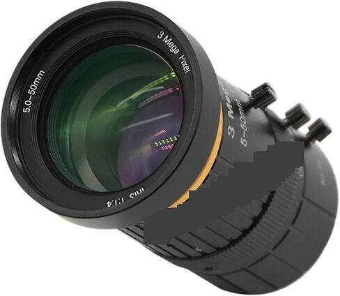 Microscopes Lens CCTV Security Camera 5-50mm Lens 3MP 1/2.7" F1.4 Manual Iris CS Mount Lens for Outdoor Surveillance Live Broadcast Camera Lens Microscope Eyepieces for Optical Microscope in Saudi Arabia