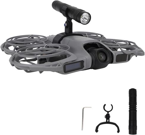 NEO 2 Drone LED Night Navigation Searchlight، مصباح أمامي لرحلات الطيران الليلية لملحقات الطائرة بدون طيار DJI Neo 2، ضوء ملء ليلي مع حامل حامل in Saudi Arabia