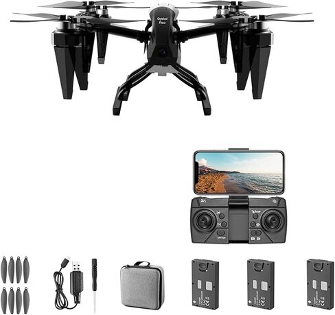Remote Control Drone with 6K Camera Optical Flow Positioning Brushless Motor Kids Adults Beginner Foldable 2.4GHz RC Quadcopter Toy (Black) in Saudi Arabia