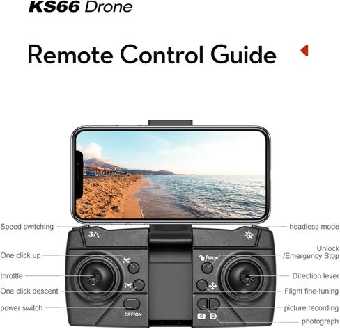 Remote Control Drone with 6K Camera Optical Flow Positioning Brushless Motor Kids Adults Beginner Foldable 2.4GHz RC Quadcopter Toy (Black) in Saudi Arabia