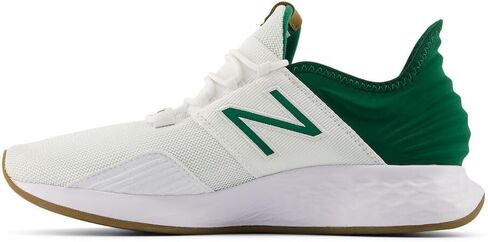 New Balance Men's Fresh Foam Roav V1 Running Shoe, White/Classic Pine/Incense, 10.5 Wide in Saudi Arabia