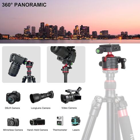 36mm Tripod Ball Head 360 Degree Rotating Panoramic with 1/4 inch Quick Release Plate Bubble Level for Monopod Camera Camcorder Load Capacity up to 11lbs/5KG in Kuwait