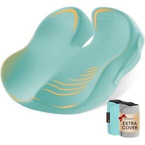 وسادة مقعد بروتوارك لتخفيف آلام عظم الذيل، وسادة كرسي المكتب، وسادة مقعد مريحة من إسفنج الذاكرة للمنزل، السيارة، الكرسي المتحرك، وسادة تخفيف الضغط للورك، العصعص، راحة طوال اليوم - أسود in Kuwait