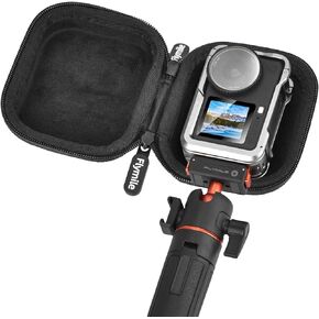 Action 6 Carrying Case (for Cage) + Screen Protector for DJI Osmo Action 6, Small Bag PU Hard Travel Portable Tempered Glass Film Protective Lens Cover Accessories Kit in Kuwait